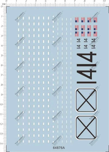 1/700 Scale navy USS Ticonderoga aircraft carrier CV-14 Mdoel Water Decal 64876A 07FC0E-D4 - KOEEK