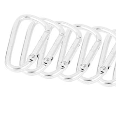 Outdoor Metal D Ring Shaped Snap Clip Key Chain Holder Carabiner Hook 10pcs 07FC0E-D4 - KOEEK