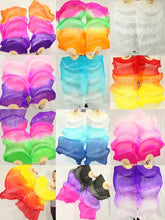 Bag Handmade Pair 1.5M Belly Dance Silk Bamboo Fan Veil Multicolor 07FC0E-D4 - KOEEK