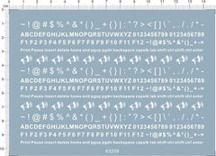 Detail Up Letters Numbers keyboard Markings Model Kit Water Slide Decal White 07FC0E-D4 - KOEEK