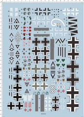 1/32 Germany Fw-190 bf-109 Me-109 Fighter Markings Transfer Sheet Water Decal 07FC0E-D4 - KOEEK