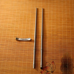 EDC Solid TC4 Titanium Chopsticks Section Foldable With Pack Travel Tools 07FC0E-D4 - KOEEK