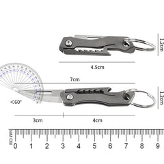Titanium Mini Knife Keychain Folding Knife Bottle Opener Tool Outdoor Pocket EDC 07FC0E-D4 - KOEEK