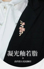 Chinese Plum Blossom Enamel Brooch Vintage Style Hanfu Pin Elegant Accessory 07FC0E-D4 - KOEEK