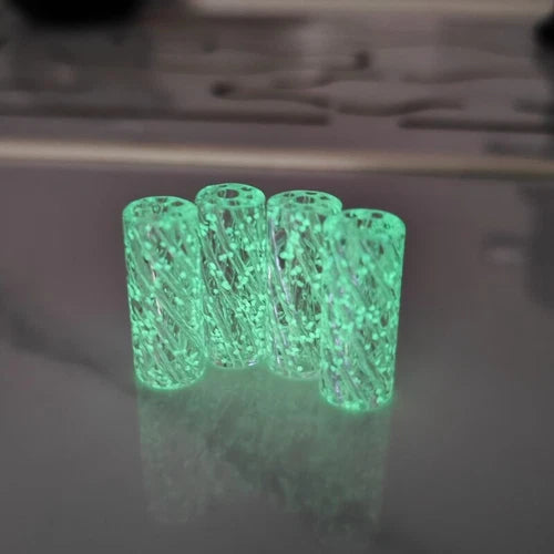 2Pcs/box D12H30Mm 7 Holes Glow In Dark Effec Glass Filter Tips 07FC0E-D4 - KOEEK