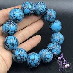 Natural Turquoise Bead Bracelet Necklace Handmade Gemstone Prayer Beads Unisex 07FC0E-D4 - KOEEK