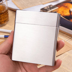 20 Stick Stainless Steel Cigarette Case Metal Portable Smoking Box For Men 07FC0E-D4 - KOEEK