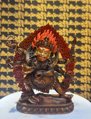12CM 6 Arms Mahakala Copper Statue Home Design Collection 07FC0E-D4 - KOEEK