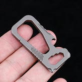 Titanium Alloy Carabiner Key Chain Clip Snap Hook Buckle Key Ring Outdoor EDC 07FC0E-D4 - KOEEK