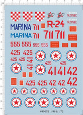 1/48 1/72 Mikoyan-Gurevich MiG-15bis Fagot-B Fighter Mdoel Kit Water Slide Decal 07FC0E-D4 - KOEEK