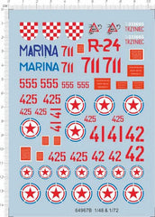 1/48 1/72 Mikoyan-Gurevich MiG-15bis Fagot-B Fighter Mdoel Kit Water Slide Decal 07FC0E-D4 - KOEEK