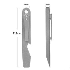 Titanium Alloy Pocket Pry Bar Crowbar Opener Portable Outdoor EDC Multi Tool 07FC0E-D4 - KOEEK