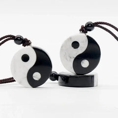 Tai Chi Pendant Chinese Gifts Fashion Luxury Black White Carved Necklace 07FC0E-D4 - KOEEK