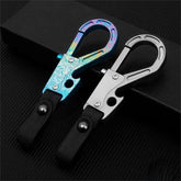 1PC Titanium Carabiner Keychain Clip EDC Car Key chain Holder with Bottle Opener 07FC0E-D4 - KOEEK
