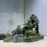 Aquarium Fish Tank Ornament Decoration Mountain Hiding Fish Tank Cave Mountain 07FC0E-D4 - KOEEK
