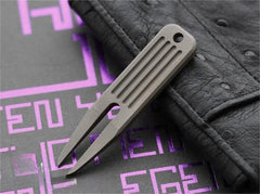 1PC TC4 Titanium Golf Divot Repair Tool Golf Green Fork EDC Portable Keychain 07FC0E-D4 - KOEEK