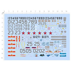 1/72 Russia Air Force Su-35S Flanker-E PLAAF Fighter Markings Water Slide Decal 07FC0E-D4 - KOEEK