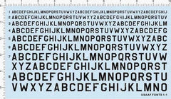 Black Universal 2-5mm USAF USSAAF FONTS 1-1 Uppercase Letters Water Slide Decal 07FC0E-D4 - KOEEK