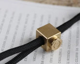 Brass + Red Copper Knife Bead Key Chain Parachute Cord Bead Pendant Lanyard 07FC0E-D4 - KOEEK