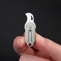 Mini Pocket Titanium Folding Knife Cutter EDC Outdoor Camping Tool Keychain Gift 07FC0E-D4 - KOEEK