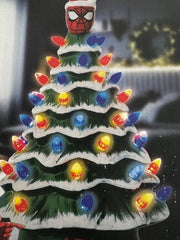 Marvel Spiderman Ceramic Christmas Tree w/Lights Light Up 11.6" Light-Up 07FC0E-D4 - KOEEK