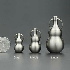 Outdoor Titanium Keychain Waterproof Box Sealed Tank Pendant EDC Survival Tool 07FC0E-D4 - KOEEK