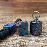 Titanium Alloy Knife Lanyard Bead Cubic Paracord Pendant Multicolor Zip Pull EDC 07FC0E-D4 - KOEEK