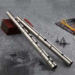 Kung Fu Di Zi Titanium Profession Flute Chinese Traditional Musical Instrument 07FC0E-D4 - KOEEK