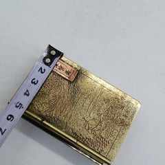 Vintage Brass Tobacco Box Landscape Relief Pure Copper Ink Cartridge Pipe Case 07FC0E-D4 - KOEEK