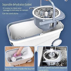 Swivel Mop Bucket Deluxe 360 Swivel Floor Cleaning System 07FC0E-D4 - KOEEK
