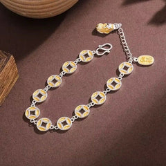 Wealth Pi Xiu Bracelet Chinese Style Silver Plated Charm Bracelet 07FC0E-D4 - KOEEK