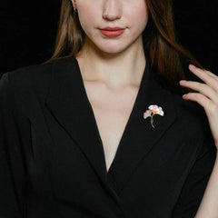 Ginkgo Leaf Brooch Cardigan Pin Women Anti Exposure Fixed Clip Jewelry 07FC0E-D4 - KOEEK
