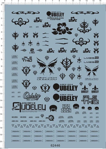 Detail MG 1/100 Scale AMX-004 Qubeley Qubeky Model Kit Water Slide Decal Black 07FC0E-D4 - KOEEK