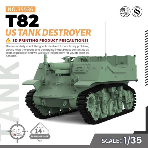 SSMODEL SS35536 1/35 Military Model Kit US T82 Tank Destroyer 07FC0E-D4 - KOEEK