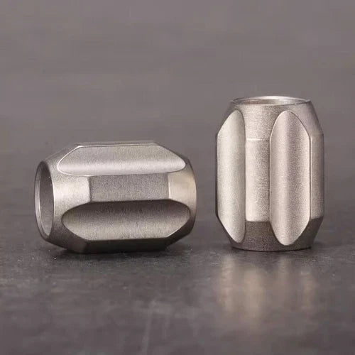 EDC Titanium Alloy Knife Bead Parachute Cord Lanyard Pendant Bead DIY Keychain 07FC0E-D4 - KOEEK
