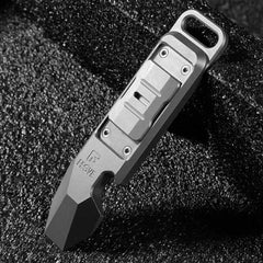 Titanium Pry Bar Crowbar Bottle Opener with Fidget Slider Toy Pocket Multi Tools 07FC0E-D4 - KOEEK