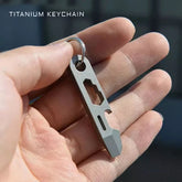 Hot Mini Titanium Alloy Keychain Pry Bar EDC Crowbar Opener Outdoor Multi Tools 07FC0E-D4 - KOEEK