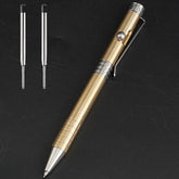 Brass+Stainless Steel Pocket Ball Pen Ballpoint Pen Office Signature Outdoor EDC 07FC0E-D4 - KOEEK