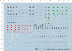 1/700 USN F/A-18F F-18 Super Hornet Fighter marking aircraft carrier Water Decal 07FC0E-D4 - KOEEK