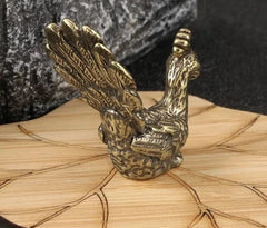 Tabletop Figurine Brass Peacock Animal Statue Small Sculpture Home Decor Gifts 07FC0E-D4 - KOEEK