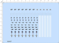 1/64 Ford Mustang GT 50 years Markings Sport Racing Car Model Water Slide Decal 07FC0E-D4 - KOEEK