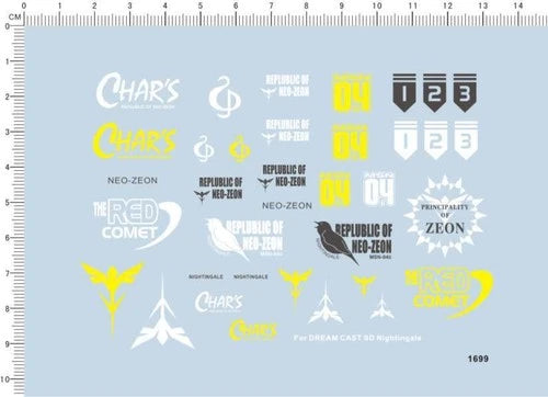 Detail Up SD MSN-04II NIGHTINGALE GDM Figure Model Kit Water Slide Decal 07FC0E-D4 - KOEEK