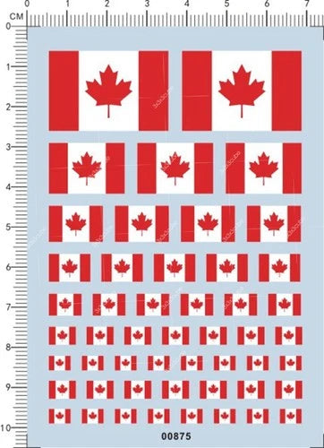 1/35 1/72 4-20mm Canada National flag Car Military Model Markings Water Decal 07FC0E-D4 - KOEEK