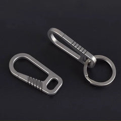 TC4 Titanium Alloy Keychain Backpack Hanging Buckle EDC Outdoor Key Carabiner 07FC0E-D4 - KOEEK