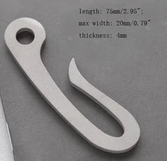 1 PC Small Titanium Alloy Hook EDC Keychain Pendant Portable Multi Tools 07FC0E-D4 - KOEEK