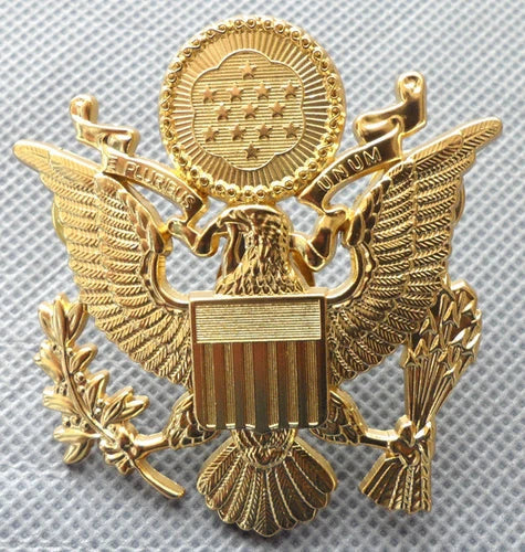 WWII US ARMY OFFICER CAP EAGLE BADGE INSIGNIA HAT 07FC0E-D4 - KOEEK