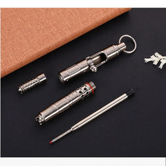 Solid Titanium Alloy Steampunk Business Office Signature Bolt Pocket Pen EDC Toy 07FC0E-D4 - KOEEK