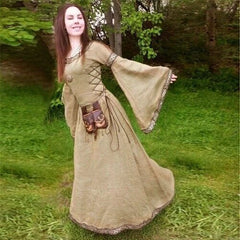 Women Medieval Dress Renaissance Vintage Gothic Dress Party Costume Gown Dresse 07FC0E-D4 - KOEEK