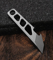 Titanium Alloy Multi EDC Tools Pry Bar Crowbar Bottle Opener Keychain Pendant 07FC0E-D4 - KOEEK
