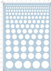 1/43 1/24 1/72 1/35 2-16mm all size Round Dot Markings Water Slide Decal White 07FC0E-D4 - KOEEK